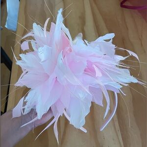 Pink Feather Fascinator Headband
